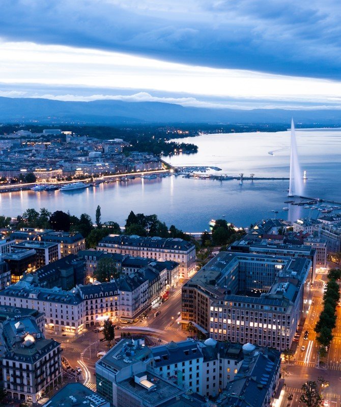 ville de Genève vue du ciel